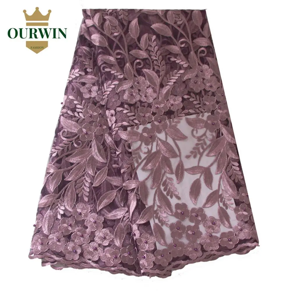 african lace fabric-lilac 