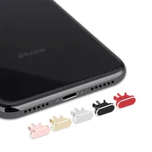 SIANCS мобильный телефон Зарядка порт Пылезащитная заглушка карта контактный алюминиевый сплав Пылезащитная заглушка для iPhone iPhone78 78Plus X