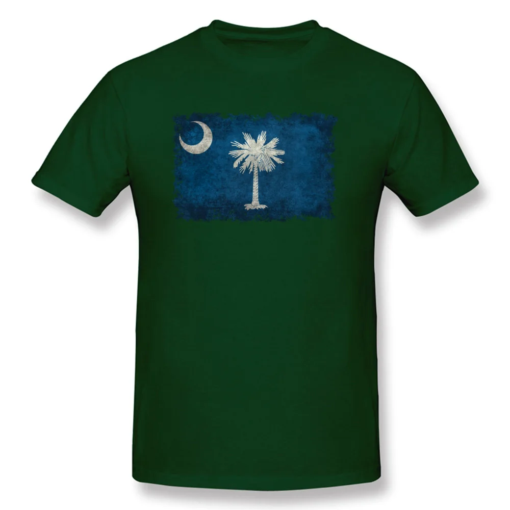  Custom Tops Shirt Funny Short Sleeve Men's T Shirts TpicOriginaltitle Cool ostern Day Tees O-Neck Top Quality Vintage South Carolina Flag dark