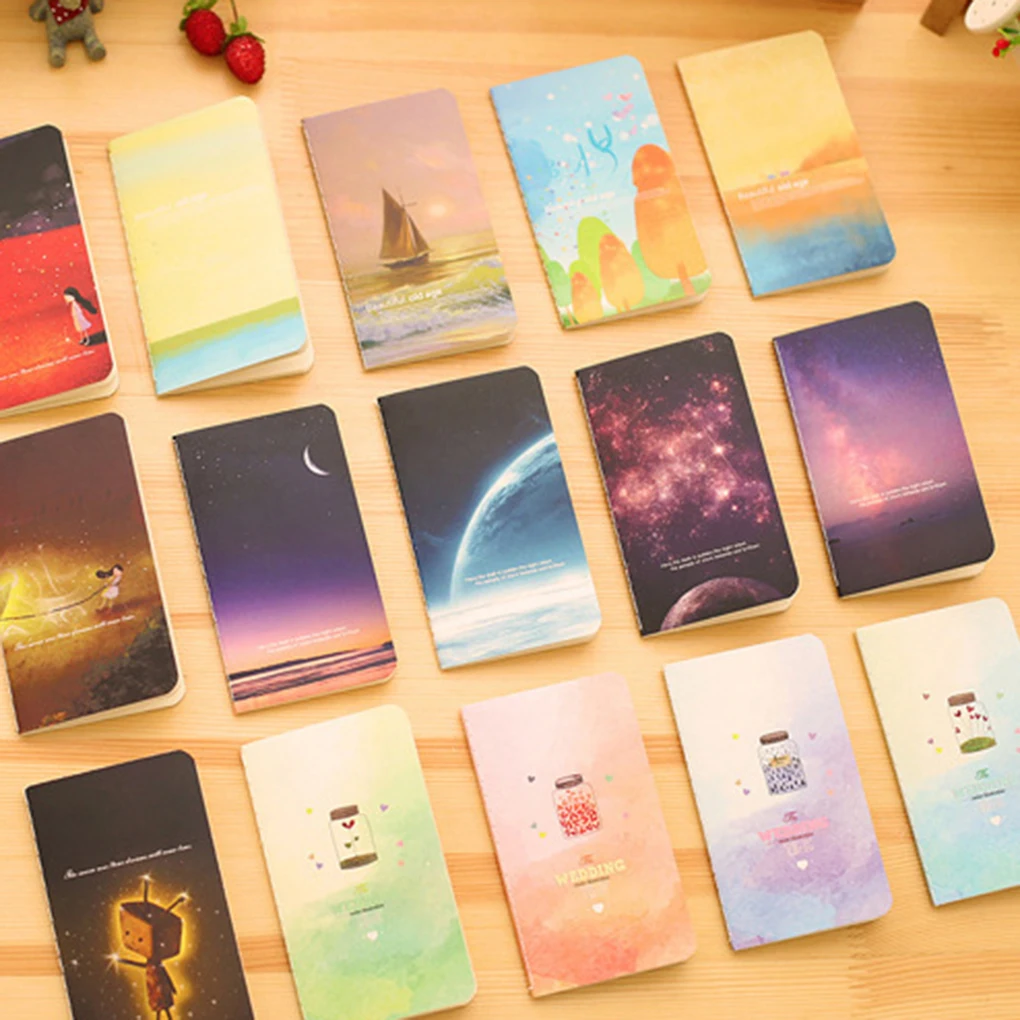 

1 pcs Office & School Korean Stationery Beautiful Wind 80k Car Line Small Book Small Gifts Notebook