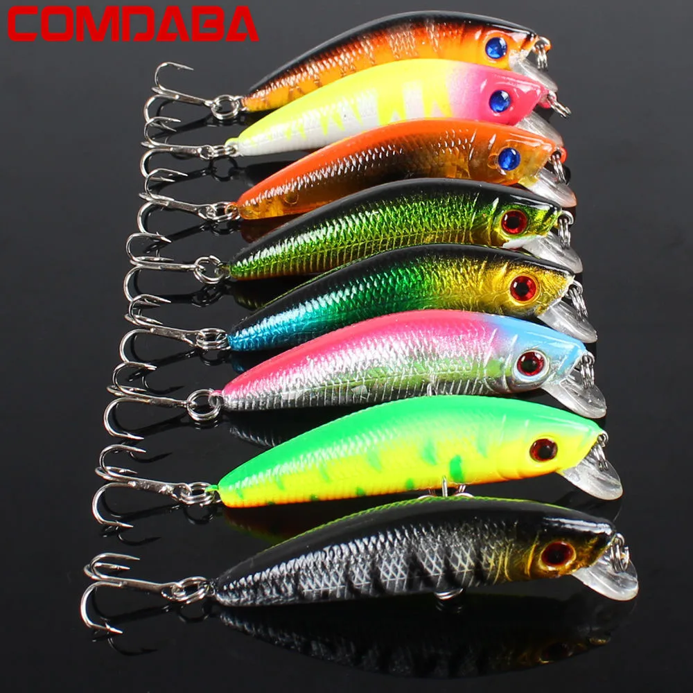 10-Piece Hard Bait Fishing Lures Kit - Topwater Minnow Crankbaits For Bass, Trout, Walleye (Fresh & Saltwater)