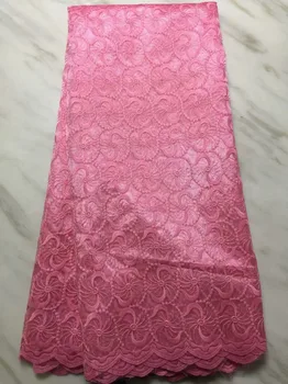 

2019 Latest Nigerian Baby pink Laces Fabrics High Quality African Laces Fabric For Wedding Dress French Tulle Lace