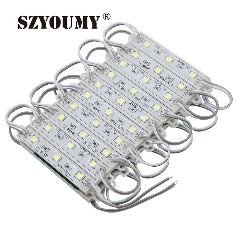 SZYOUMY 500 шт 5050 SMD светодиодный модуль W/WW/R/G/B/Y/RGB Водонепроницаемый свет рекламный знак лампа DC 12 В оптовая продажа