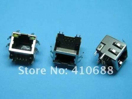 Модульный сетевой разъем 8P8C RJ45 12 шт. 56 8P LAN экранированный со светодиодной лампой