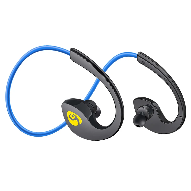 Синий S12 Водонепроницаемый Спортивные наушники Bluetooth стерео Беспроводной наушники-воротник громкой связи С микрофоном - Цвет: Синий