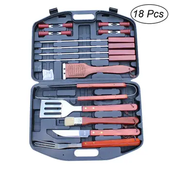 

18pcs/set Stainless Steel BBQ Tools Perfect Outdoor Barbecue Grill Utensils Set with Plastic Case Package