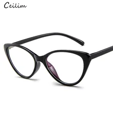 Кошачий глаз, прозрачные очки для женщин, новинка, близорукость, оправа очков, поддельные очки, Ретро стиль, ультра-светильник, прозрачные очки