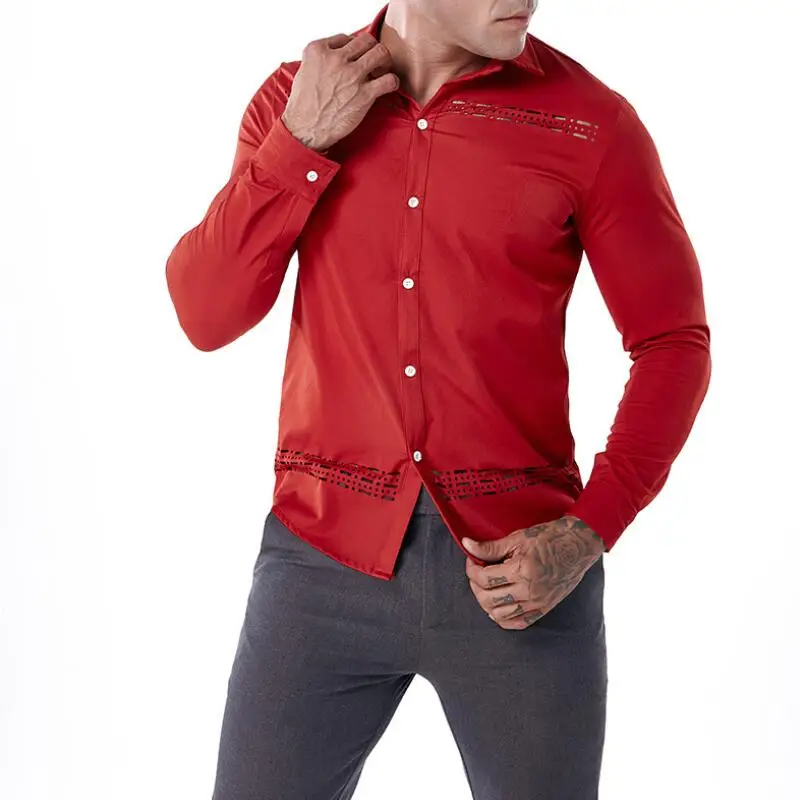 Plus Size Men's Fashion High end Trend Personality Men's Shirts With