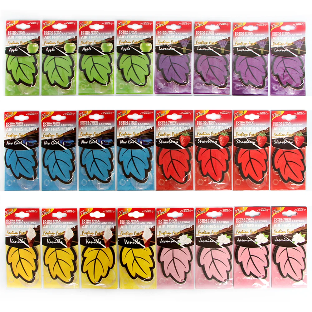 24 pcs السيارات تألق 6 العطور/العطر مختلطة شنقا سيارة من الورق معطّر الهواء ل سيارة ، المنزل و قارب