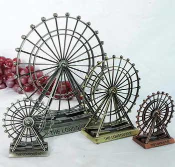 

vintage Distressed antique classic statue the LONDON EYE hand-made craft model for home coffee bar ornaments decoration
