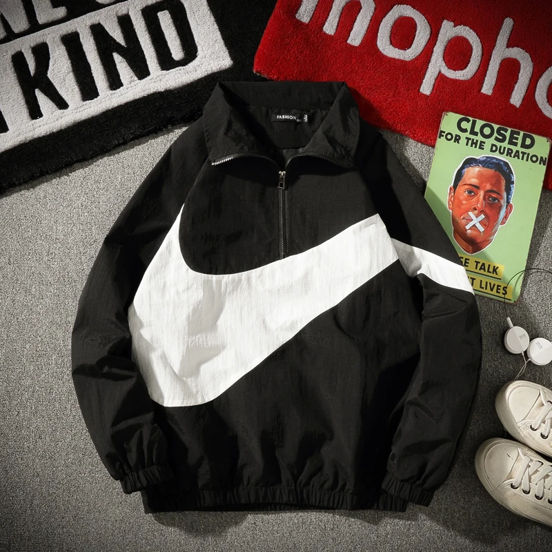 RUELK Mens Jackets Hip-Hop Outwear Autumn Fashion Hit Color Casual Streetwear Male Thin Jacket Coat Spring Streetwear Vinta