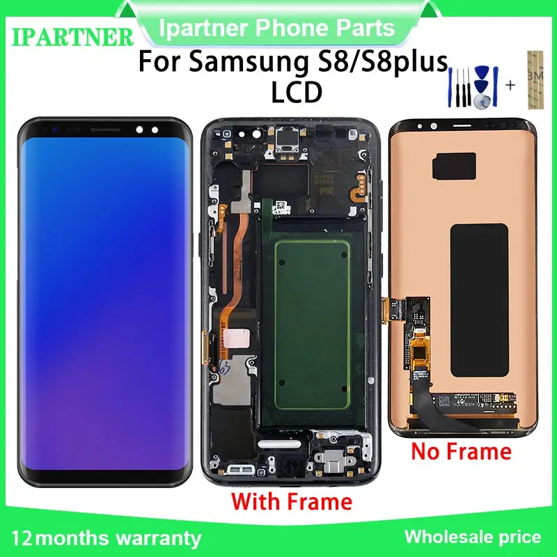 Для samsung S8 G950 G950F S8 Plus G955 G955F lcd кодирующий преобразователь сенсорного экрана в сборе Замена для samsung S8 PLSU с бесплатными инструментами