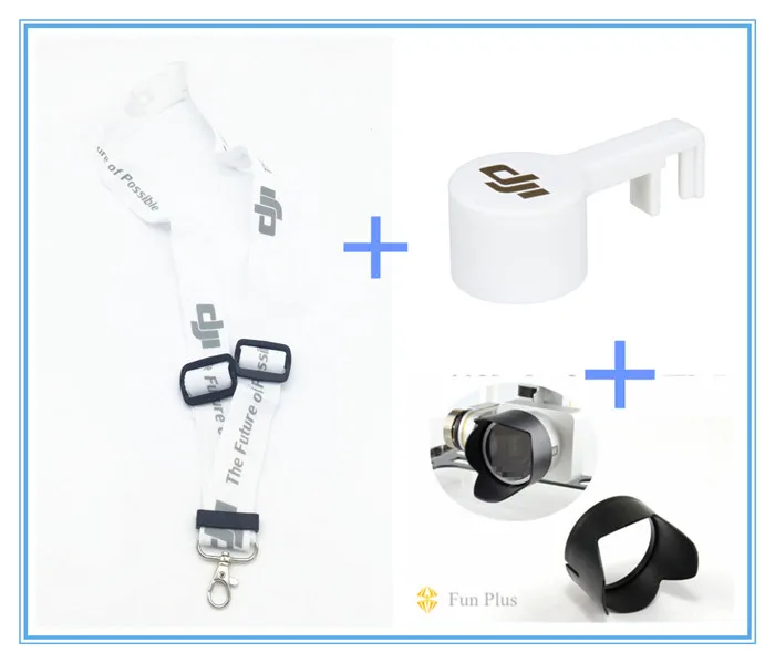 DJI Accessories COMBO Phantom 3 Accessories Camera Lens Cover + Sun Hood Cover + Remote Control Lanyard Neck Strap Belt Sling