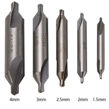 5 шт. HSS комбинированный центр сверла 60 градусов Зенковка набор сверл 1,5 мм 2 мм 2,5 мм 3 мм 4 мм для электроинструментов