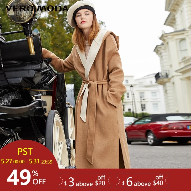 

Vero Moda winter new simple loose 92.5% wool double-faced wool coat | 318427512