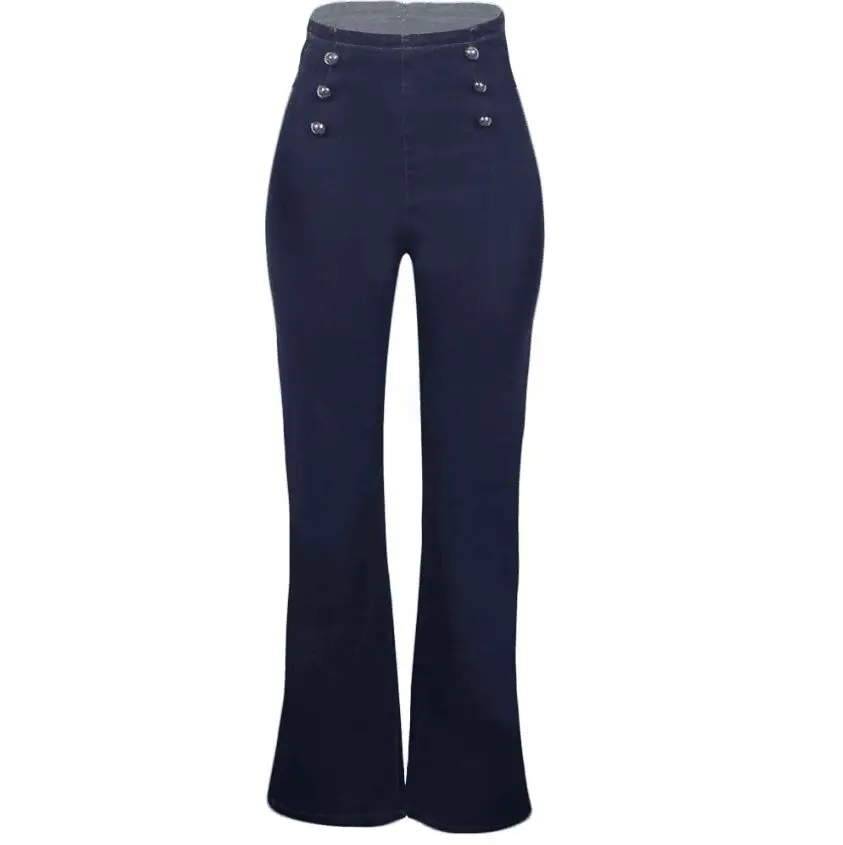 Женские облегающие джинсовые брюки с высокой талией, джинсы с расклешенными штанинами, женские длинные джинсовые штаны на молнии