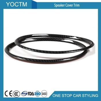 

Car Interior Speaker Decoration Cover Trim ABS Stickers Carbon Fiber Fits For Ford Mustang 2015 2016 2017 Car Styling Pack Of 2