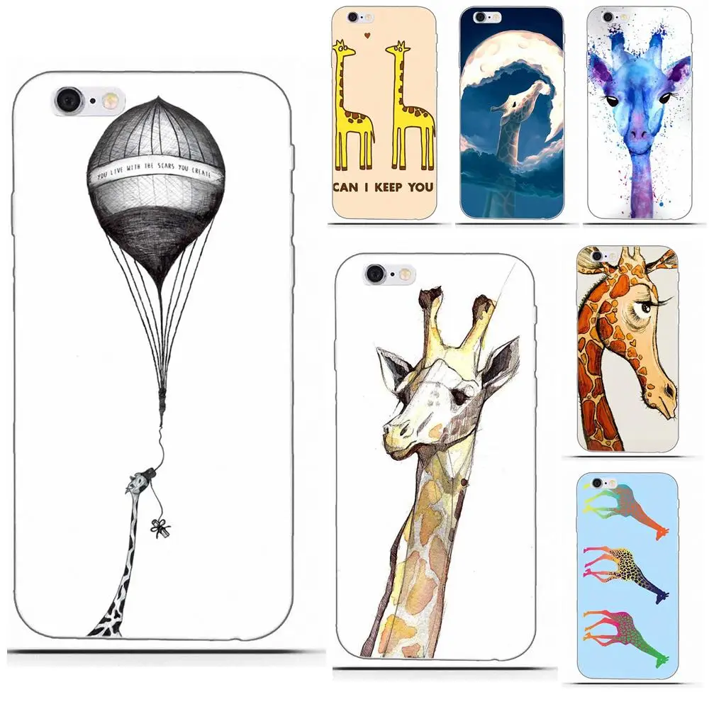 

Soft TPU Coque Case Pop Horrible Lovely Cute Giraffe For Galaxy Alpha Core Prime Note 4 5 8 S3 S4 S5 S6 S7 S8 S9 mini edge Plus