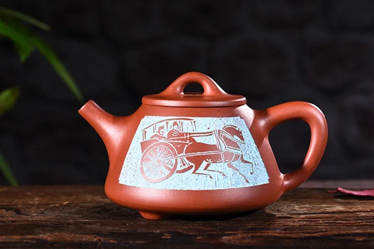 Эмалированный керамический чайник качественные товары известная Полная ручная НЕОБРАБОТАННАЯ руда чистый цемент вы каменная кастрюля кунгфу онлайн чайник чайный сервиз костюм