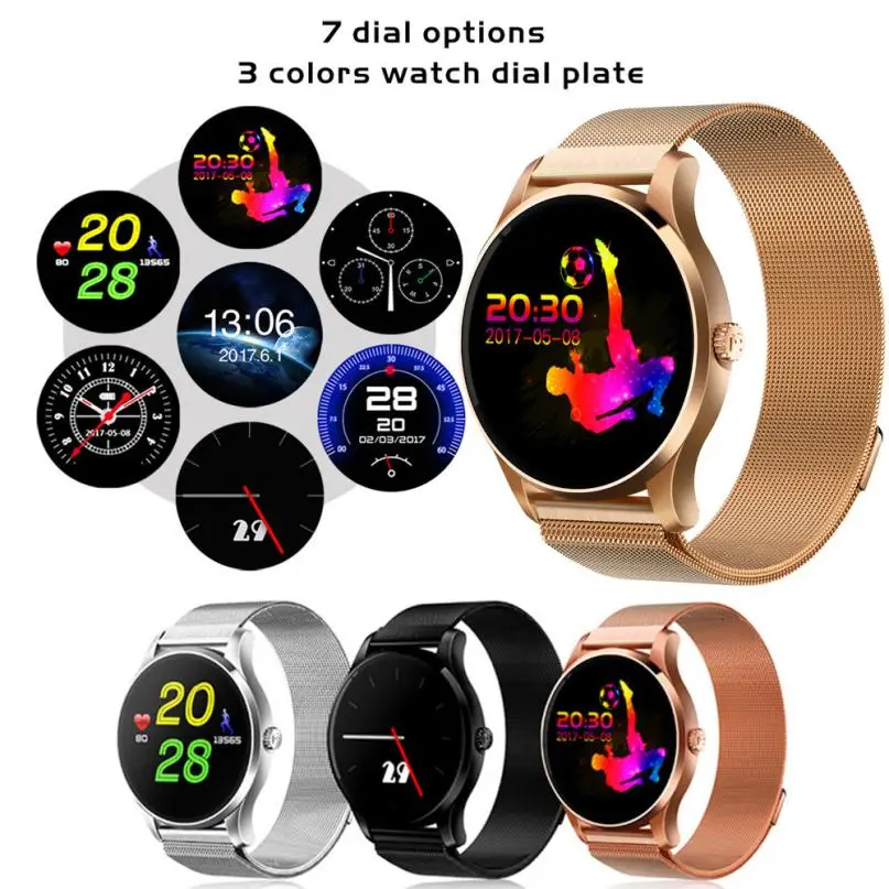 

Electronics 2018 K88H Smart Watch IOS For Android Heart Rate Monitor Watch 1.22 Inch IPS Round Screen Aug8