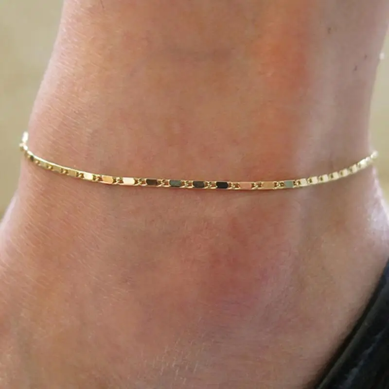 Fashion Gold Thin Chain Ankle Charm Anklet Leg Bracelet Foot Jewelry Adjustable Ankle Bracelets For Women Accessories Fashion Gold Thin Chain Ankle Charm Anklet Leg Bracelet Foot Jewelry Adjustable Ankle Bracelets For Women Accessories