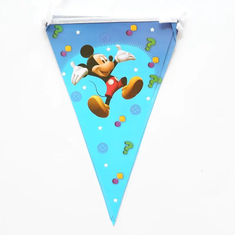 Paper Flags 10pcs 10 шт./лот, бумажные стаканчики с Микки и Минни, одноразовые столовые приборы для детей, вечерние принадлежности для дня рождения, свадьбы - Цвет: Paper Flags 10pcs
