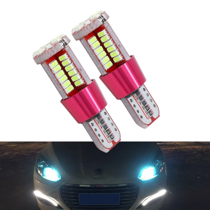 

2x T10 LED Lamp W5W LED Canbus Parking Light for Peugeot 206 207 307 308 407 2008 3008 Auto Interior Lights White Crystal Blue