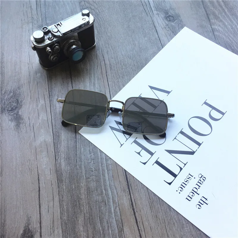 New Metal Square Kids Sunglasses Boys Small Frame Marine Lens Girls Sunglasses Eye Protection Glasses Oculos Infantil