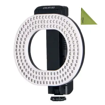 

NanGuang CN-R160 LED Video Light 5600K/3200K Independent Dimming Ring LED Light for c n Sony DSLR DV Cameras CD50