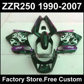 

7gifts free ABS motorcycles fairings kit for Kawasaki ZZR-250 ZZR250 1990 1992 2007 ZZR 250 90-07 black purple body fairing kits