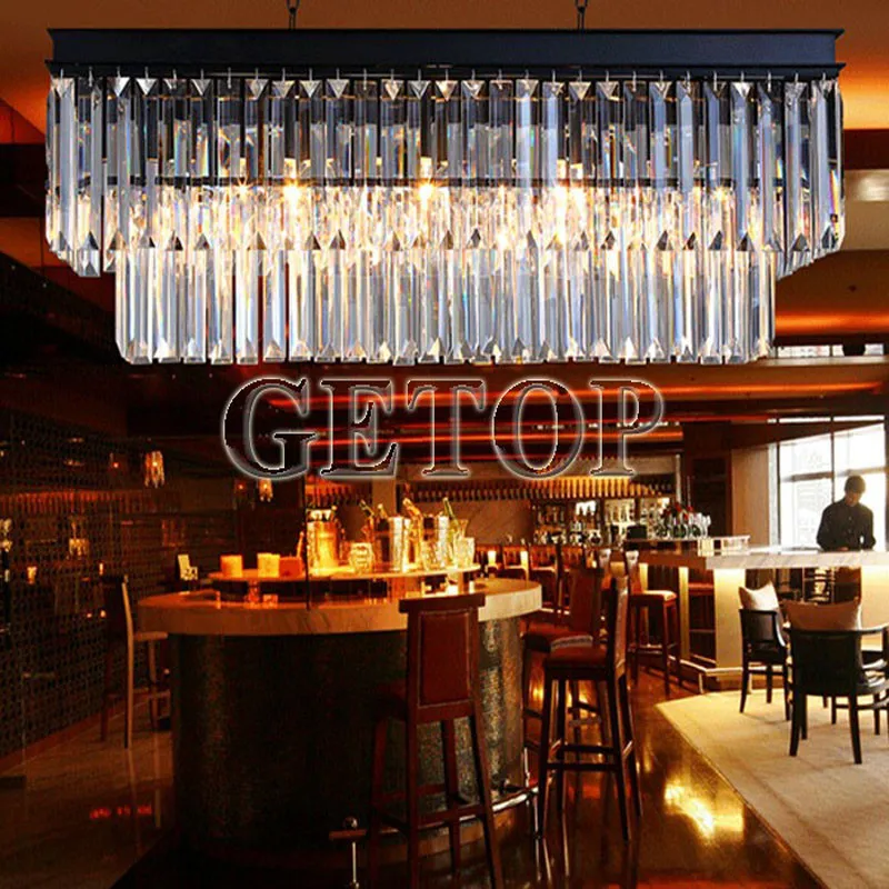 J Лучшая цена art Прямоугольный кулон свет американской свеча Droplight Утюг люстры светильник для ресторана Обеденная спальня