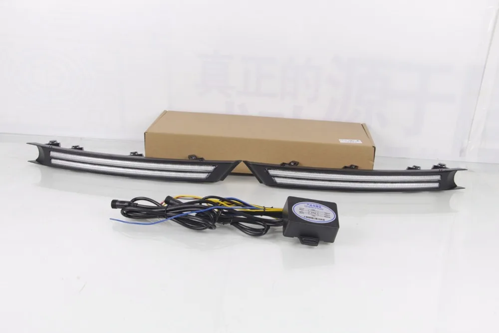 Osmrk led drl дневного света для Mazda CX-5- с движущимися желтыми поворотниками и синий Ночной свет для бега