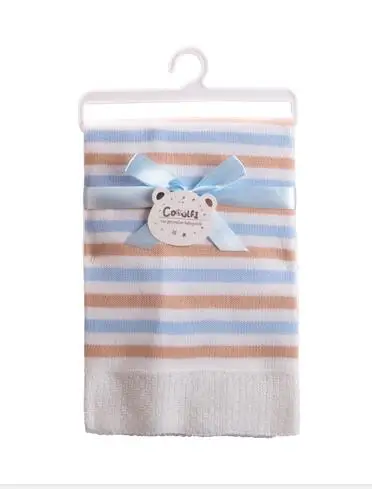 Gooulfi шарфы для девочек и мальчиков, для новорожденных, акриловые, для новорожденных, волнистые, для малышей, одеяло, вязаная кровать, корзина, коляска, детское одеяло - Цвет: 14-T23 Blue
