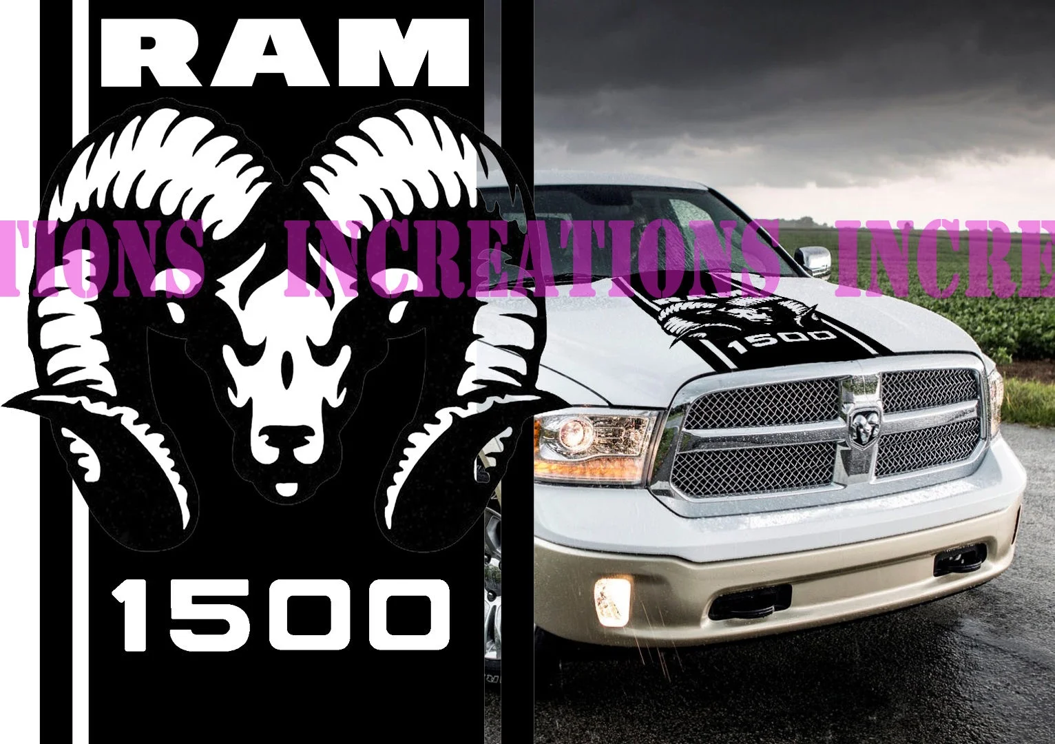 Для универсальных Hemi Dodge Ram 1500 Hood Stripe Truck наклейки Mopar Vynil Автомобильная графика |