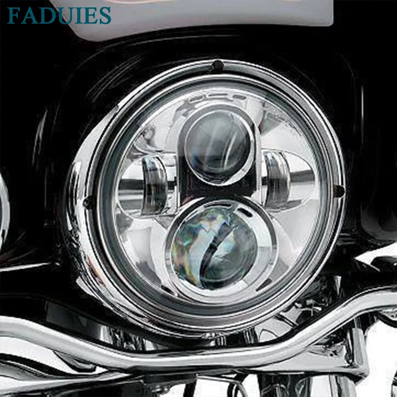 FADUIES 7 дюймов круглый мотоцикл H4 светодиодный фары для автомобилей Мотор мотоцикл Street Glide