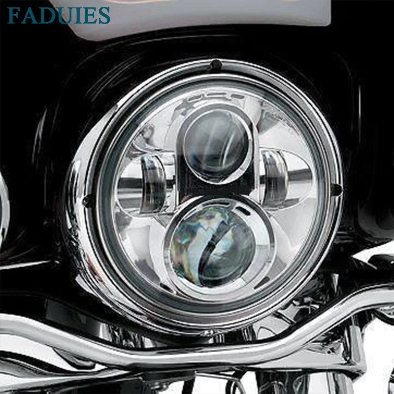 FADUIES 7 Daymaker LED Headlight 7 inch Led Headlamp For Harley Tour FLD Softail Heritage,Street Glide,Flht,Electra Trike Glide (5)
