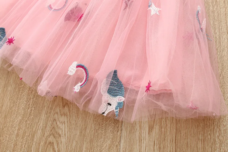 Toddler Kids Baby Girls Clothes Unicorn T-Shirt+Tulle Skirt 2PCS Birthday Outfits Suit Kids Children Summer Clothing Sets