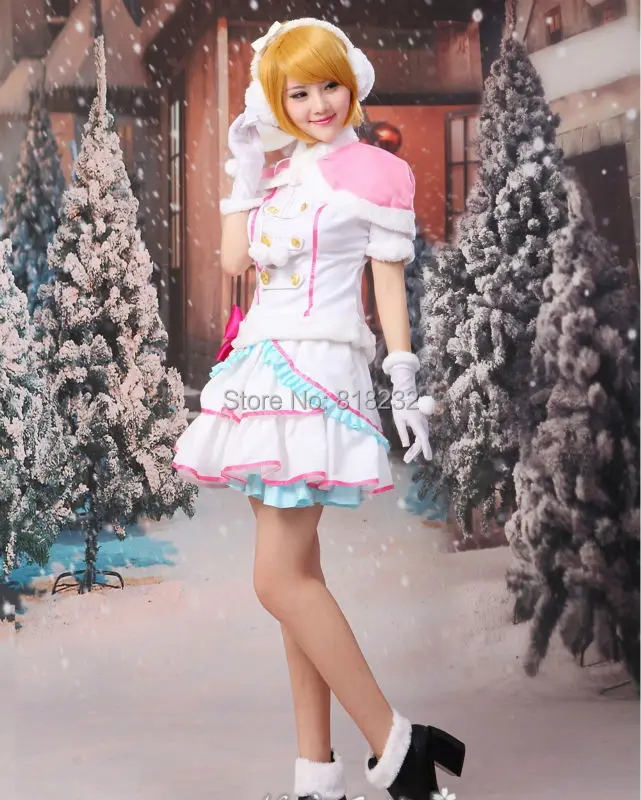 Love Live школьный идол проект Снежная галяция Koizumi Hanayo Cappa Топы платье униформа наряд