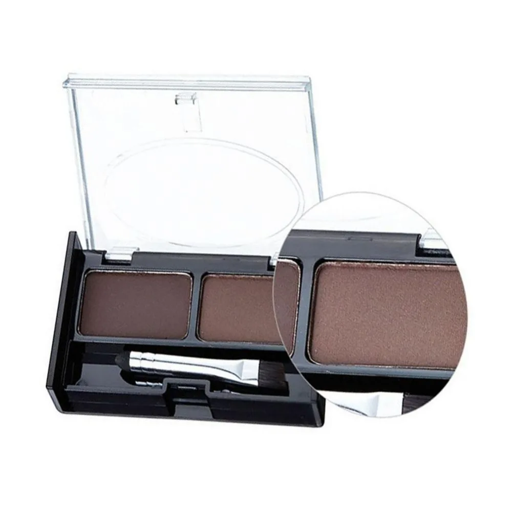

Professional Eye Brow Makeup 2 Color Shadow brow Powder With Brush brow Cake Dark Brown Make Up Palette Set Kit New