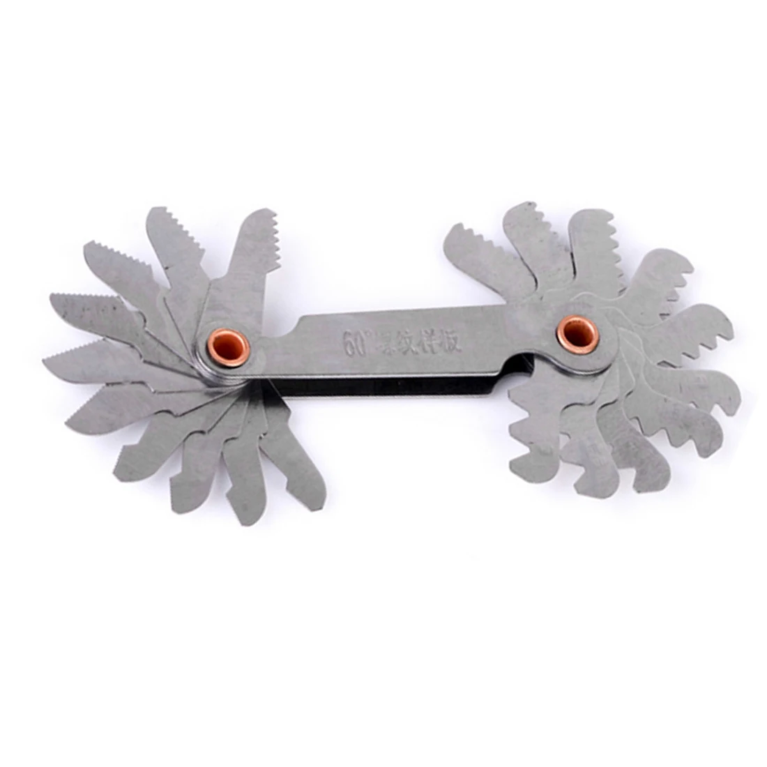 60 Degree Thread Measuring Gage Dual Head Metric Screw Pitch Gauge For