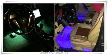 

One trailer four car LED remote control colorful atmosphere lights for Skoda octavia fabia yeti rapia superb a