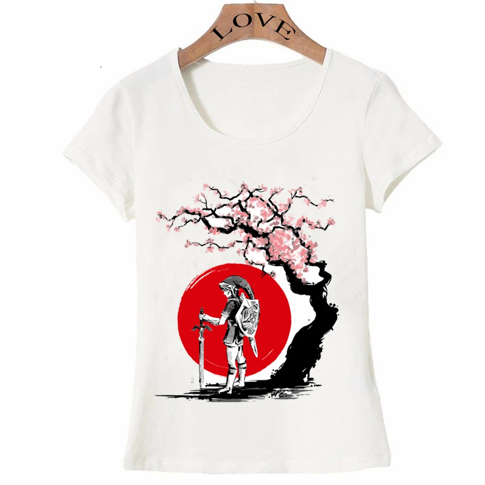 

2017 new arrival Hero Under the Sun Printing T-Shirt women fashion short sleeve funny zelda anime Tops cute girl soft Tee
