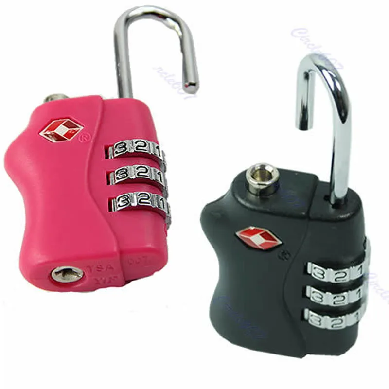 

TSA Resettable 3 Digit Combination Travel Luggage Suitcase Lock Padlock Apr 11