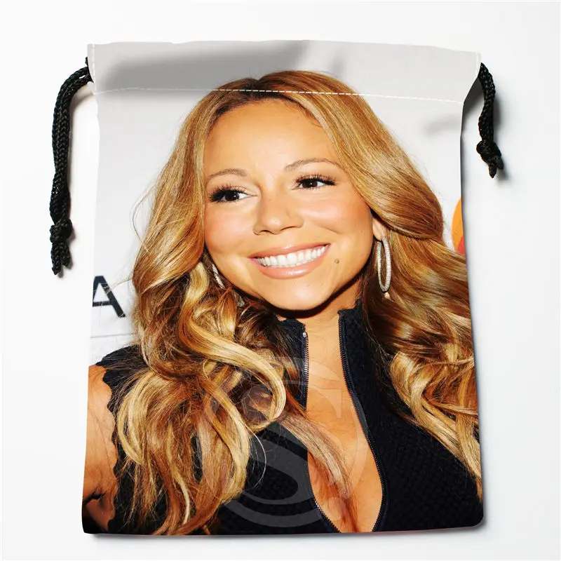 Настраиваемые горячие Mariah Carey drawstring сумка Организатор Сумки для хранения печатных получать компрессионный мешок Тип Сумки размер 18x22 см - Цвет: Drawstring Bag