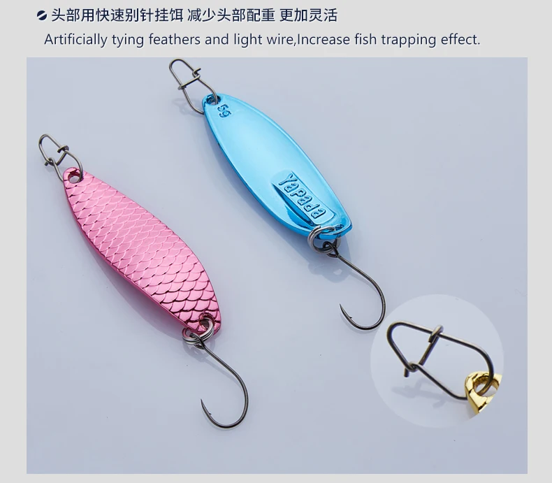 Colher de Iscas de Pesca Colher de Liga de Zinco Iscas com Gancho Yapada Duro 6 Pcs Loong Scale 3.5g e 2.5g e 1.5g Lantejoula Paillette Único 12 Esporte e Lazer
