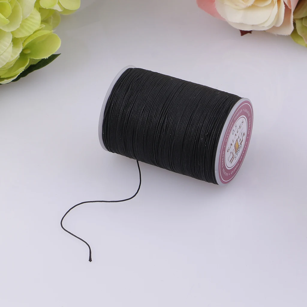 142 Yards 0.5mm Round Polyester Waxed Thread Cord Leather Sewing Hand Stitching Jewelry Craft