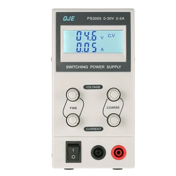 

3 Digits Regulated DC 0-30V 0-5A Switching Power Supply LCD Digital voltage regulator Variable Adjustable Output Voltage Current