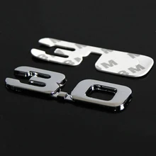 Dewtreetali universal carro 3d metal 2.0 3.0 2.0t 3.0t logotipo adesivo emblema decalques para vw renault bmw ford estilo do carro