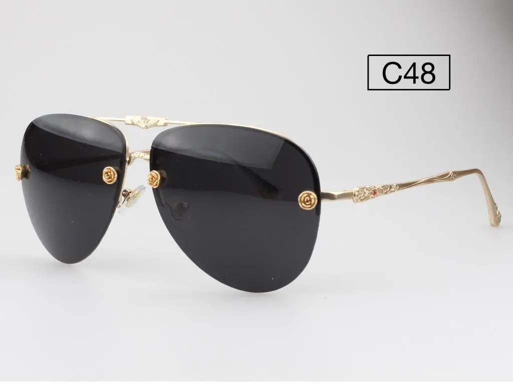 Новые модные Звездные стильные модные солнцезащитные очки градиентные женские солнцезащитные очки без оправы винтажные Oculos De Sol Femininbig box лягушка очки - Цвет линз: C48