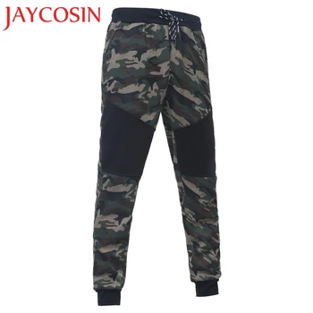 

2018 Men's Outdoor Camouflage Black Splicing Drawstring Trousers Pants Dropshipping pant men August 1